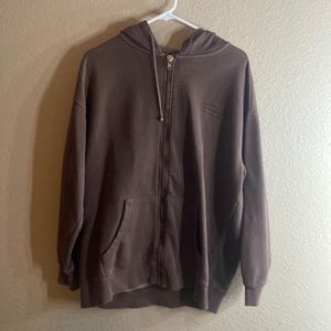 Forever 21 brown zip up, Size L
